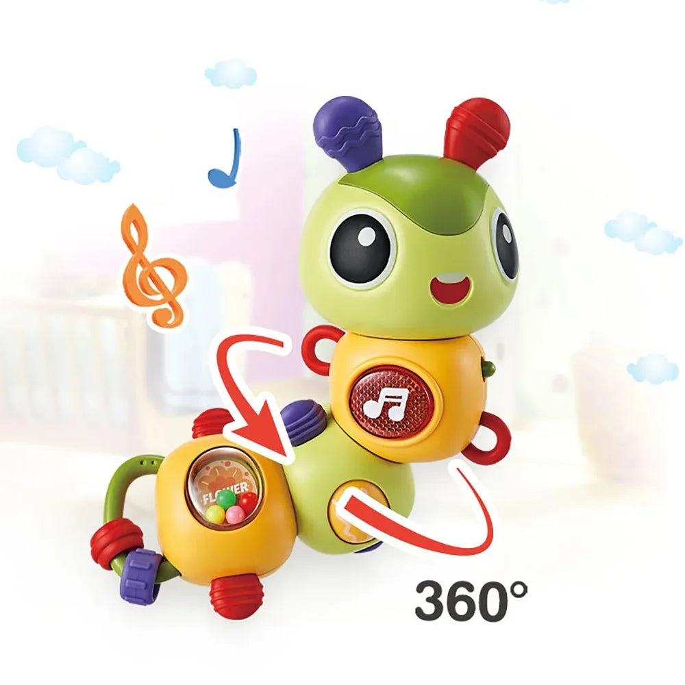 Baby 12 Months Baby Music Caterpillar Toy Baby Sound and Light Interactive Toy Children's Motor Skills Interactive Toy