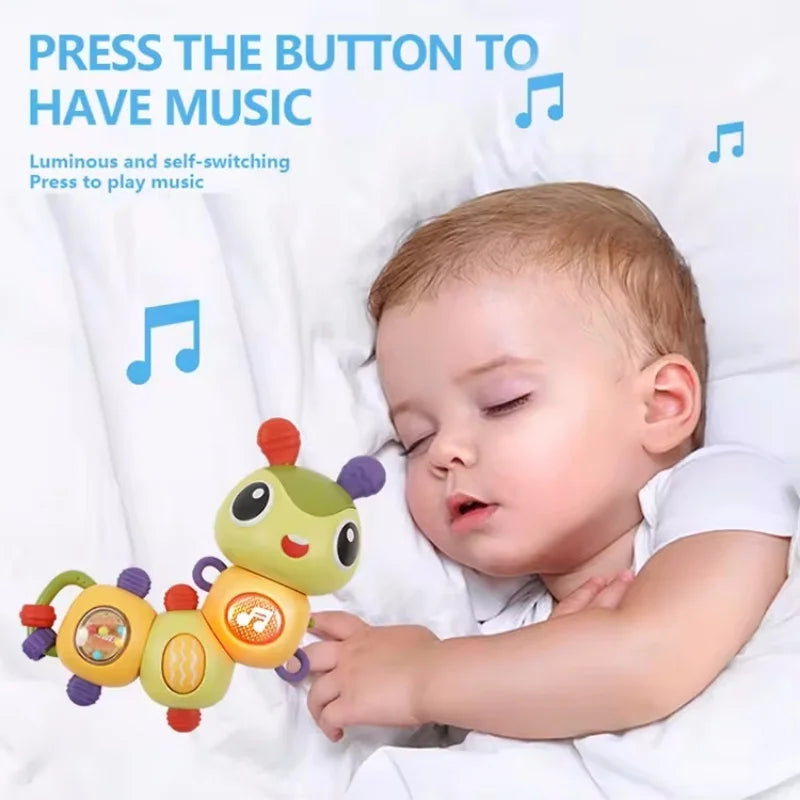 Baby 12 Months Baby Music Caterpillar Toy Baby Sound and Light Interactive Toy Children's Motor Skills Interactive Toy