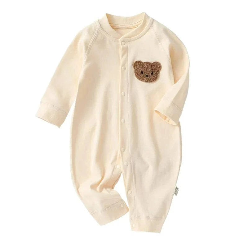 Autumn Baby Romper for Boys Girls Clothes Cartoon Bear Printed Jumpsuit Newborn One-Pieces Onesie Korean Toddler Infant Outfit