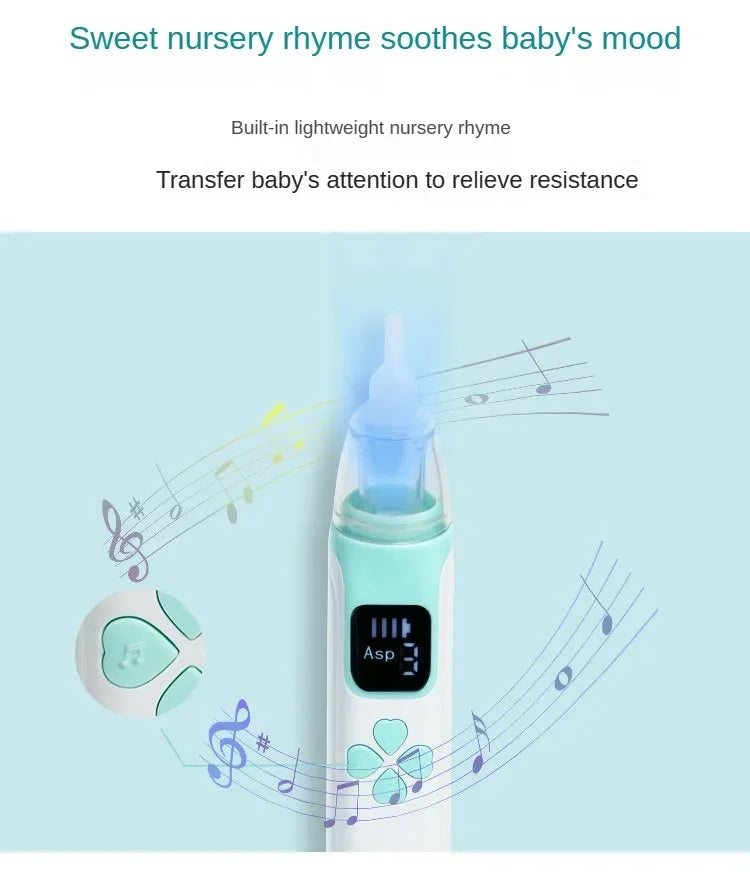 3-in-1 Electric Nasal Aspirator Baby Absorber Equipment Silent Utensils Obstruction Rhinitis Cleaner New Born Items Care Tools.