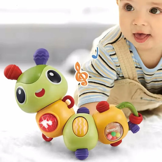 Baby 12 Months Baby Music Caterpillar Toy Baby Sound and Light Interactive Toy Children's Motor Skills Interactive Toy