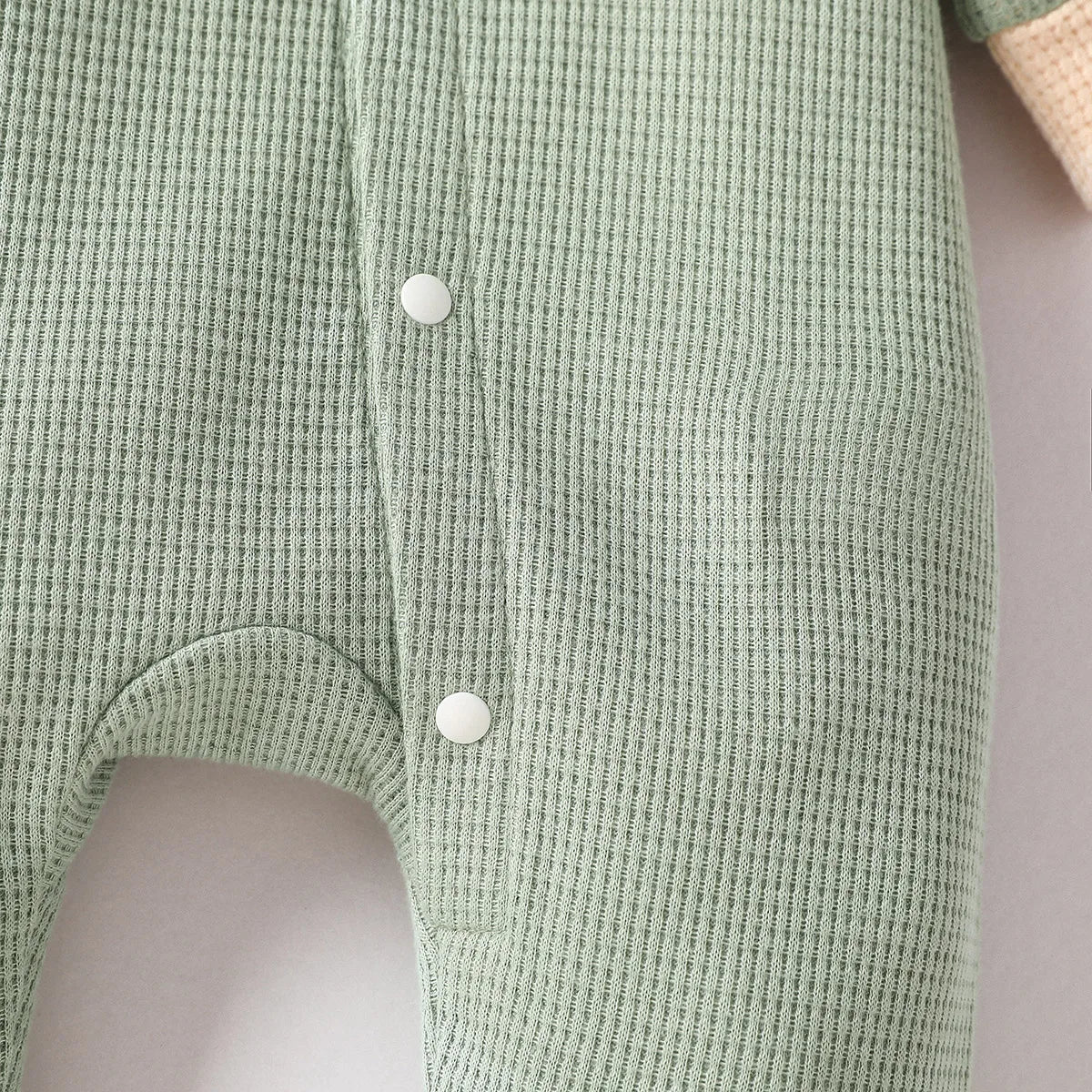 Baby Boys Fall Long Sleeve Solid Single Breasted Green Casual Daily Jumpsuit Newborn-6M