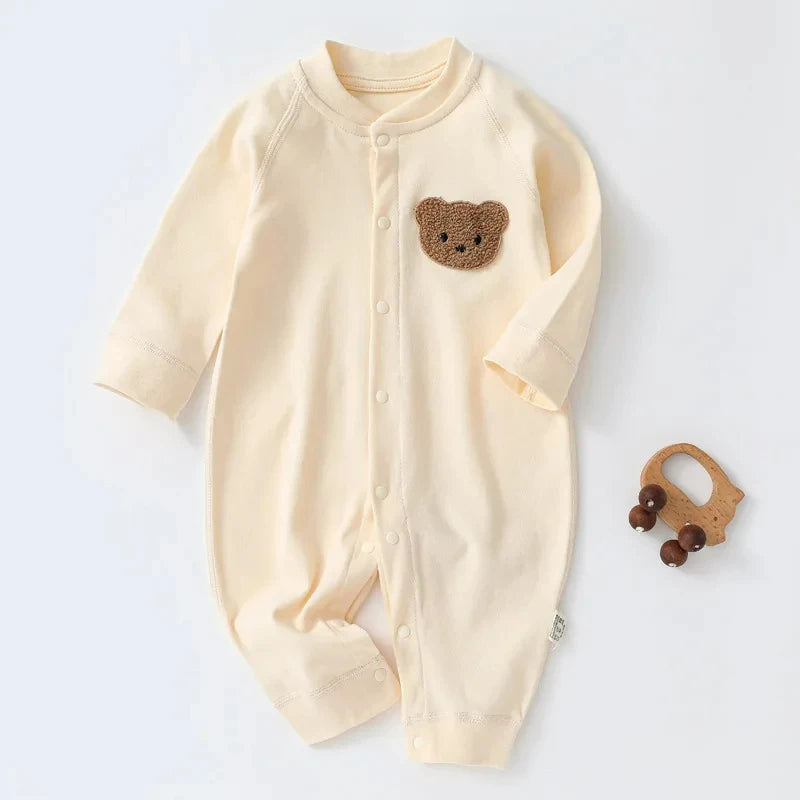 Autumn Baby Romper for Boys Girls Clothes Cartoon Bear Printed Jumpsuit Newborn One-Pieces Onesie Korean Toddler Infant Outfit